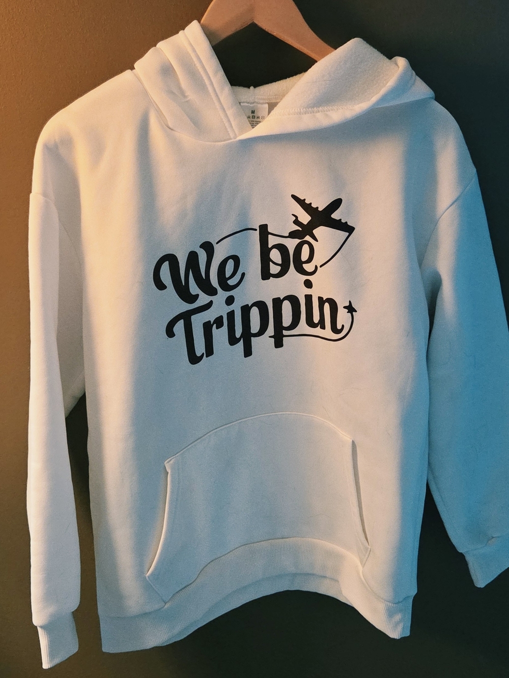 We Be Trippin White Hooded Sweatshirt - Unbranded Hoodie Set